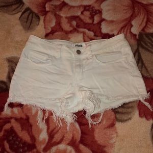 White cut off shorts